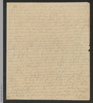 Brief von Bettine von Arnim an Sophie Reichardt, hs.