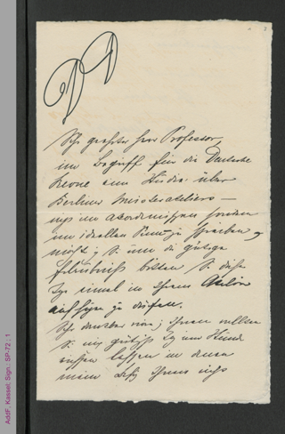 Brief von Dora Duncker an Ludwig Knaus, hs.