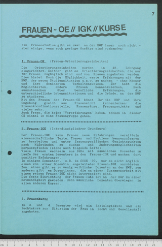 Frauen-Lesben-Info : HWP SOSE '91