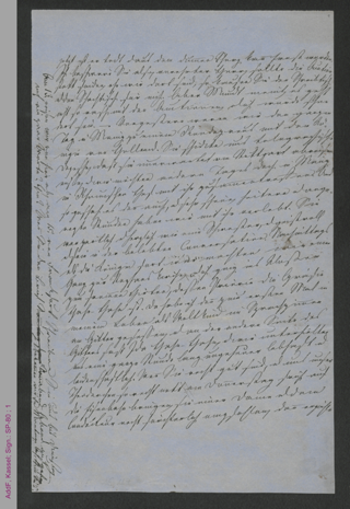 Brieffragment von Luise Mühlbach (d.i. Clara Mundt) an unbekannt, hs.