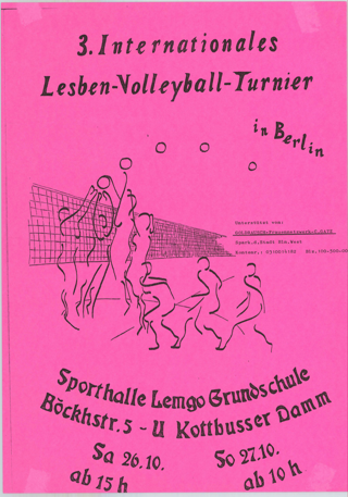 Drittes Internationales Lesben-Volley-Ball Turnier