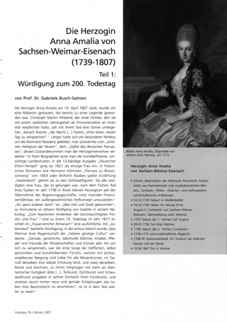 Die Herzogin Anna Amalia von Sachsen-Weimar-Eisenach (1739-1807) : Teil 1: Würdigung zum 200. Todestag