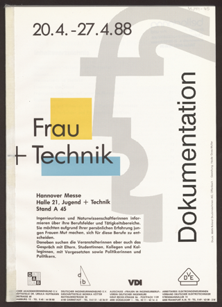 Dokumentation Frau + Technik : Hannover Messe, Halle 21, Jugend + Technik, Stand A 45