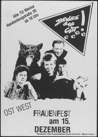 Ostwest Frauenfest in der alten TU-Mensa "Beware of the cat"