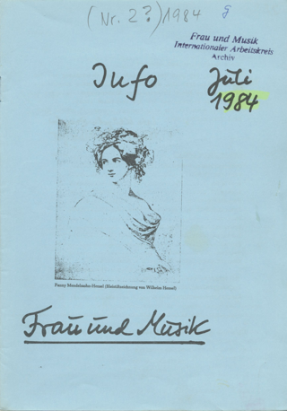 Info Juli 1984 (Nr. 2) : Frau und Musik