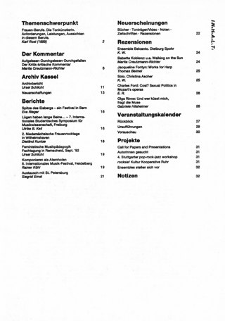 Info Nr. 25/26 : Frau und Musik Internationaler Arbeitskreis e.V.