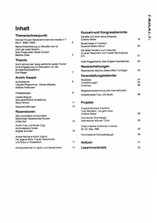 Info Nr. 23 : Frau und Musik Internationaler Arbeitskreis e.V.
