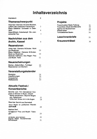 Info Nr. 20/21 : Frau und Musik Internationaler Arbeitskreis e.V.
