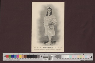 Erna Finke : Jüngste Corneta Piston-Virtuosin der Welt