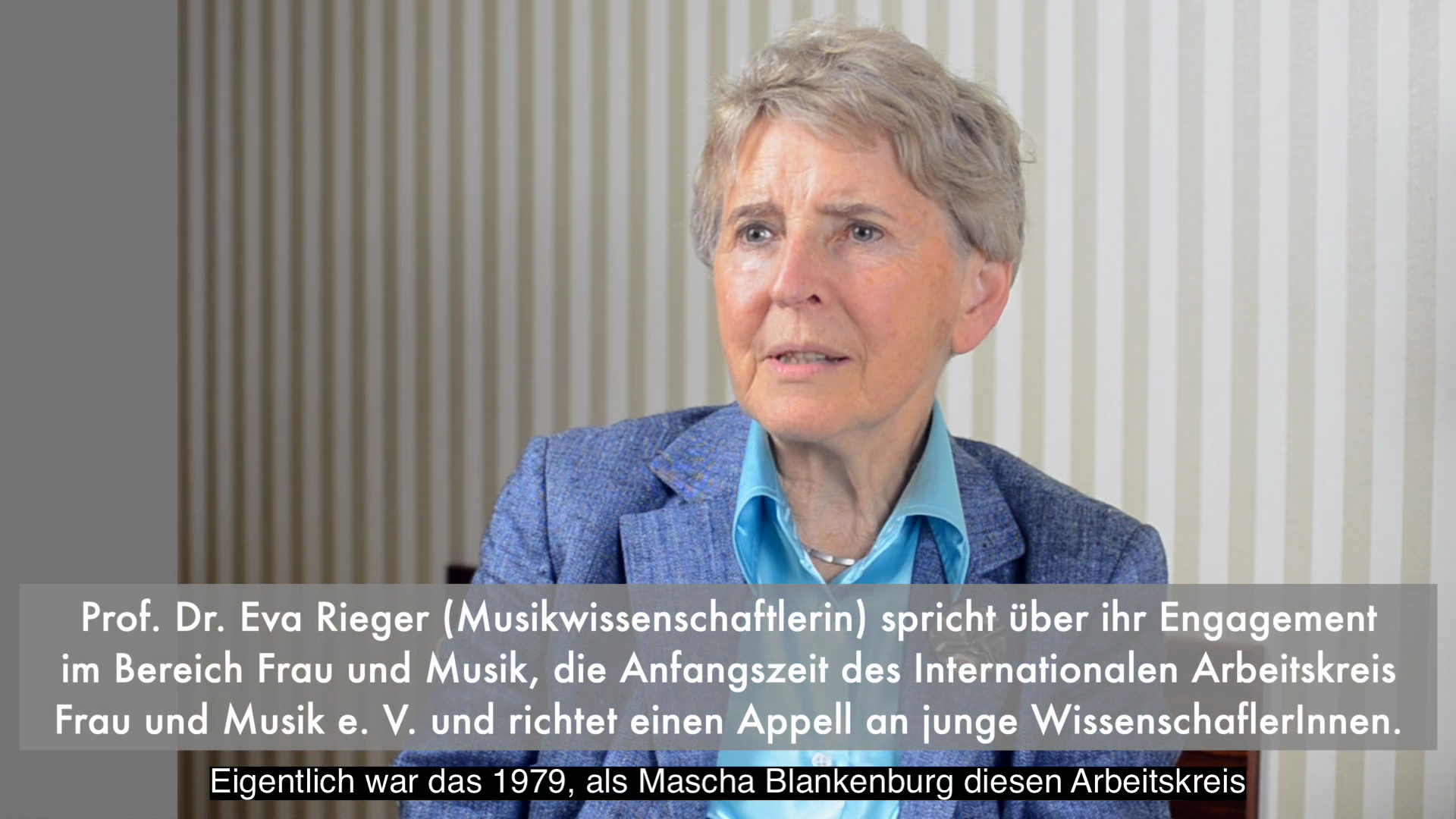 Video - Interview : Eva Rieger