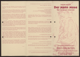 Leitz-Ordner 1986-1994 : Programmbroschüre "Der Mann Mose"