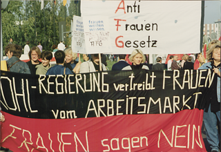 Anti-Arbeitsförderungsgesetz Demonstration