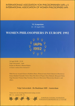 International Association of Women Philosophers Internationale Association von Philosophinnen