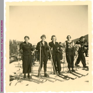Skifreizeit des Casseler Frauen-Ruder-Vereins in Ruhpolding, 1941