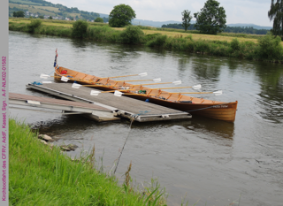 Kirchbootfahrt des Casseler Frauen-Ruder-Vereins auf der Weser