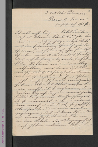 Kopie eines Briefs von Malwida von Meysenbug, hs.