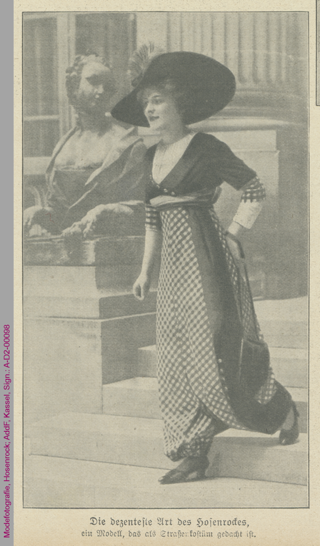 Modefotografie, Hosenrock, ca. 1910