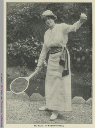 Modefotografie, Tenniskleidung, ca. 1910