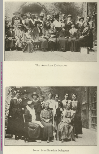 US-Amerikanische und skandinavische Delegierte, Internationaler Frauenkongress in Zürich, 1919
