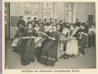 Strickstube des Nationalen Frauendienstes in Berlin, Erster Weltkrieg