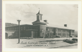 Außenansicht der South Kortright Central School, South Kortright, New York