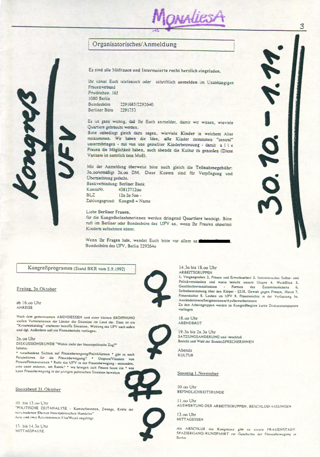 Einladung zum 4. UFV - Bundeskongress vom 30.10. bis 01.11.1992 : inkl. Kongressprogramm