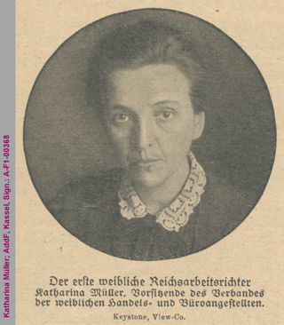Porträt von Katharina Müller, erste weibliche Reichsarbeitsrichterin