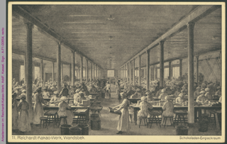 Arbeiterinnen im Reichardt-Kakao-Werk in Wandsbek