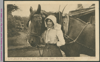 Landarbeiterin, Kriegshilfsdienst, Erster Weltkrieg