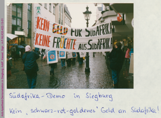 Anti-Apartheid-Demonstration in Siegburg