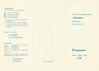 Programm Januar, Februar, März 1974