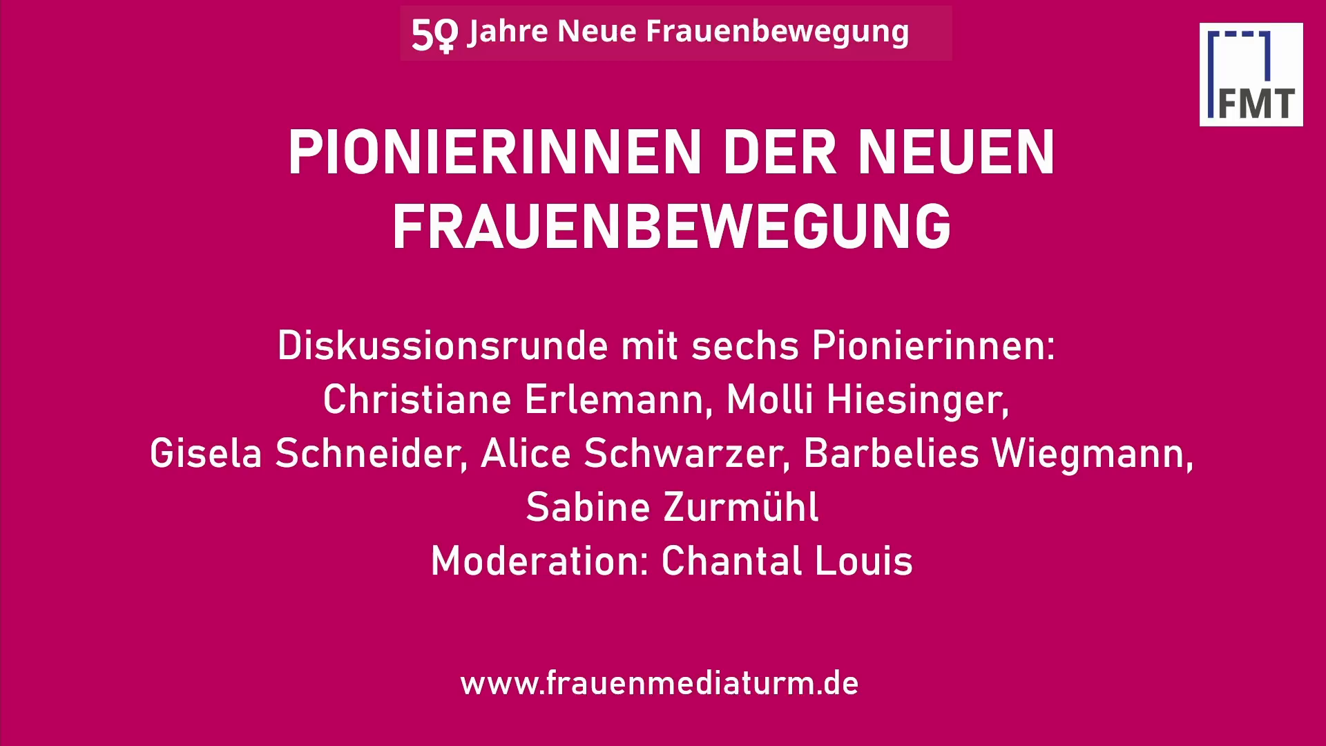 Pionierinnen - 50 Jahre Neue Frauenbewegung - Tag 1 - Panel 2
