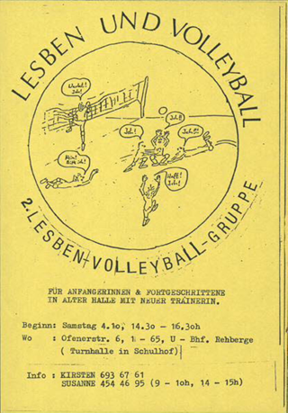 Lesben und Volleyball : Zweite Lesben-Volleyball-Gruppe
