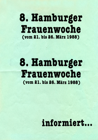 8. [Achte] Hamburger Frauenwoche