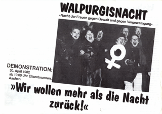 Walpurgisnacht "Nacht der Frauen gegen Gewalt und gegen Vergewaltigung" : "Wir wollen mehr als die Nacht zurück"