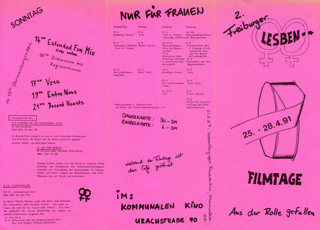 2.[Zweite] Freiburger Lesbenfilmtage, 25. - 28.4.1991 : Aus der Rolle gefallen