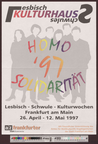 Homosolidarität 1997 : Lesbisch-Schwule Kulturwochen Frankfurt am Main 1997