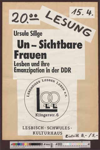 Un-Sichtbare Frauen - Lesung : Lesben und ihre Emanzipation in der DDR